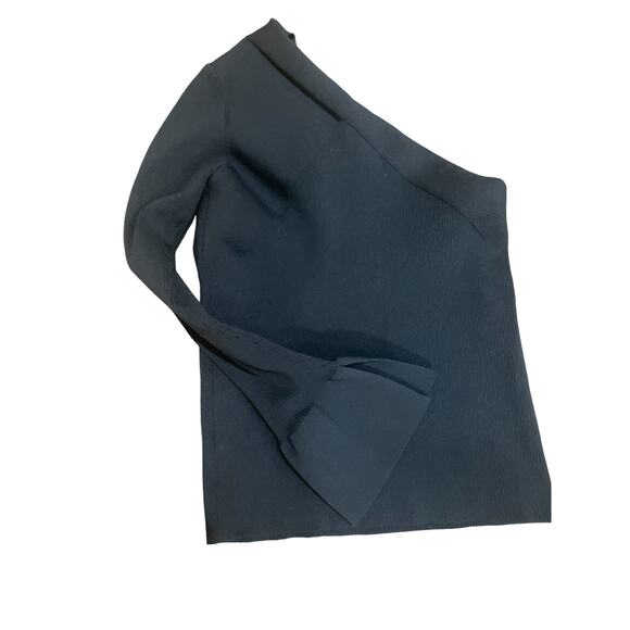 THEORY Stretch ribbed Theory One-Shoulder Sweater Size Petite NWOT - Picture 13 of 14